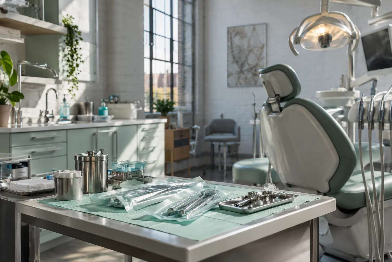 Illustration of dental practices and their working space